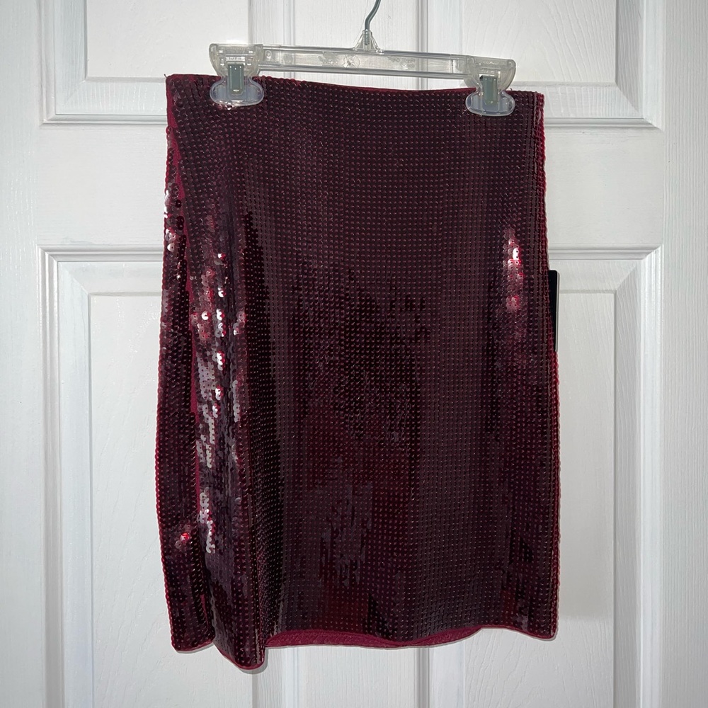 Express high waisted sequin mini skirt